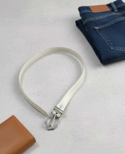 White Rhinestone Belt