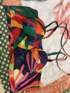 Colorful Printed Corset Top