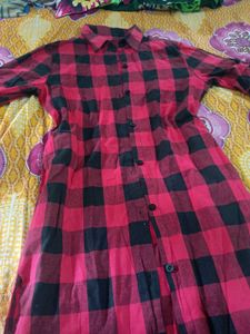 Red &amp; Black Plaid Dress