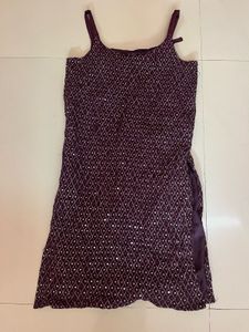 Maroon Sequin Sharara Suit Set