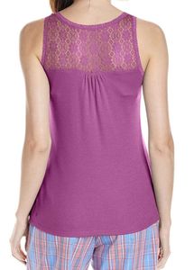 Jockey Women&#39;s Cotton 🟣 Lace Back Tank Top
