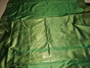 Green Polyester Saree