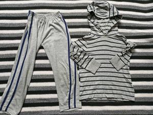Grey Striped Outfit for 2 to 3 years old