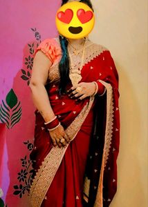 Elegant Maroon & Gold Saree