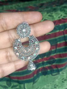 Silver Jhumka Earrings