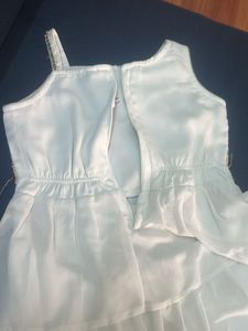 Girls White Embroidered Party Dress