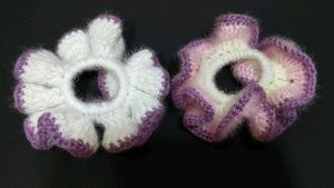 Cute Knitted Flower Hair Ties Hand produt