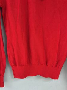 Red Turtleneck Long Sleeve Top