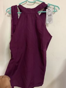 Shein halter neck pleated top