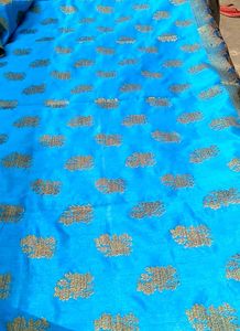 Elegant Blue &amp; Gold Saree
