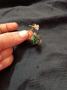 Rose and Crystal Earrings