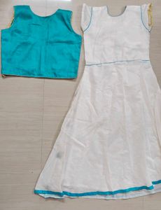 Elegant Blue Peacock Ethnic Dress With Jacket