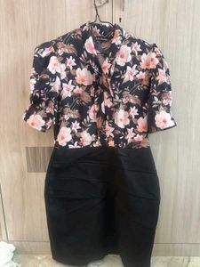 Floral Print Mini Dress Elegant