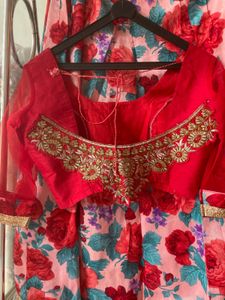 Floral stitched Lehenga Choli Set