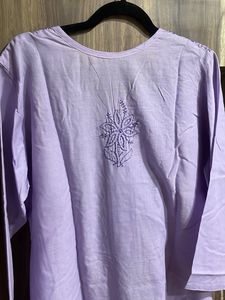 Lavender Embroidered Kurta