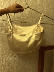 Cream Satin Cami Top