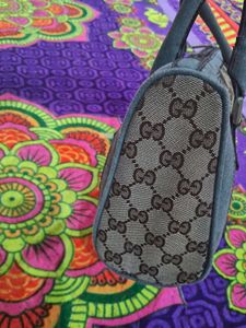 Gucci Brown GG Canvas Boston Bag Beige Green