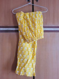 XL Yellow Kurti With Pant