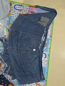 Denim Asymmetrical Skirt