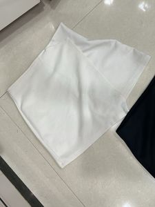 Asymmetric  Mini Skirt Set , pair of 2 ,black&amp;w