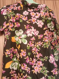 Flower Print Olive Colour Shirt...