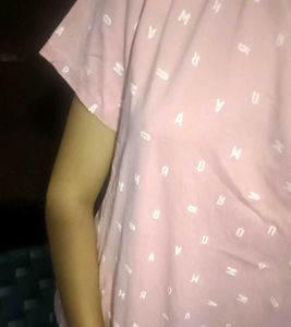 Pink Graphic Print T-shirt