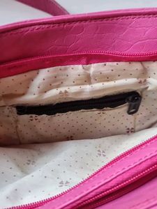 Ladies Slingbag 5 Pockets Adjustable Sling Pink