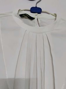 White Ruffle Blouse