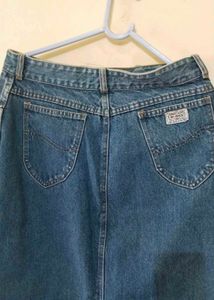 Vintage Denim Pencil Skirt