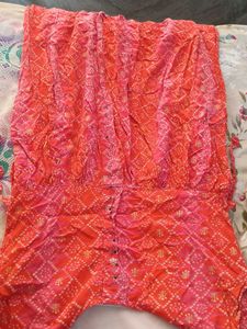 Checked White Ethnic Skirt