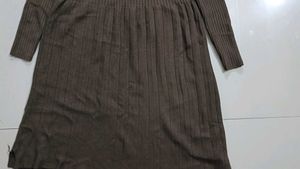 Brown 🤎 Woolen Dress ,86 Cm Long