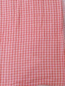 New Cotton Check Print Fabric For Cord Set