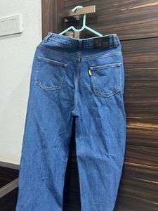 Navy Blue Straight Jeans