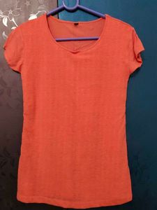Orange Casual T-shirt