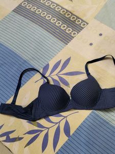 Striped Navy Bra