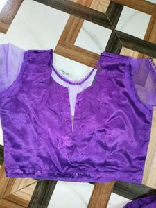 Violet Colour Beautiful Lehanga With Red Dupatta