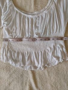 Light Blue Peplum Top