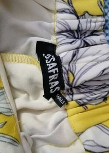 Floral Print Yellow Pants