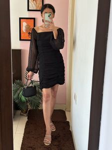 Black Dobby Dress Size S