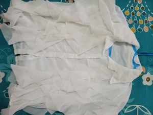 Ruffled White Top