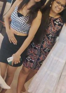 Houndstooth Crop Top &amp; Skirt