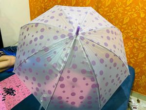 Lilac Polka Dot Umbrella New With Tag