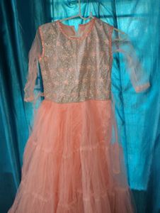 Sparkly Peach Party Dress