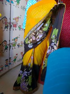 Floral Print Saree