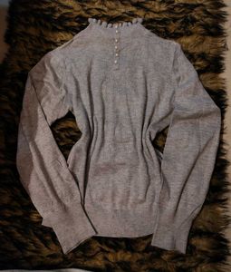pearl Gray Knit Sweater