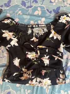 Floral Print Off-Shoulder Top