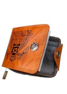 Zipper Wallet With Button