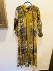 Printed Yellow Kurta