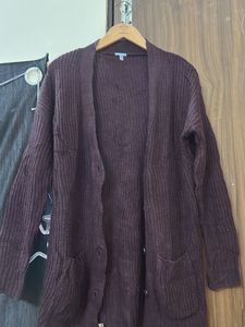 Stylish Plum Cardigan