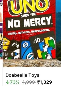 UNO No Mercy Card Game